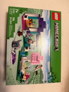 Lego Minecraft Pink Pig Sanctuary Playset - Pink, Green, Teal, Purple